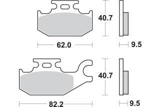 BRAKE PAD SINT/CAR OFF