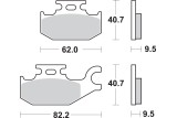 BRAKE PAD SINT/CAR OFF