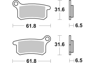 BRAKE PAD SINT/CAR OFF