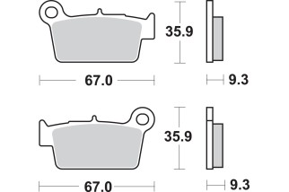 BRAKE PAD SINT/CAR OFF