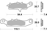 BRAKE PAD SINT/CAR OFF