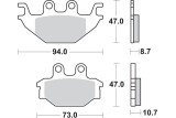 BRAKE PAD SINT/CAR OFF