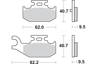 BRAKE PAD SINT/CAR OFF