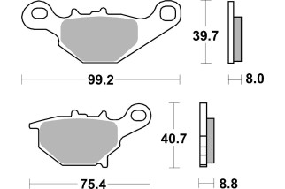 BRAKE PAD SINT/CAR OFF