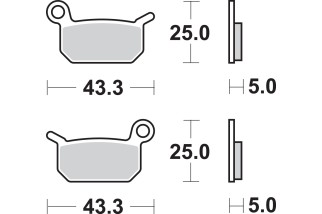 BRAKE PAD SINT/CAR OFF