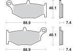 BRAKE PAD SINT REAR