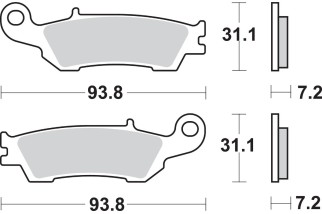 BRAKE PAD SINT/CAR OFF