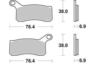 BRAKE PAD SINT/CAR OFF