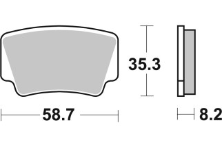 BRAKE PAD SINT/CAR OFF