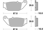 BRAKE PAD SINT/CAR OFF