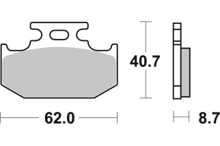 BRAKE PAD SINT/CAR OFF