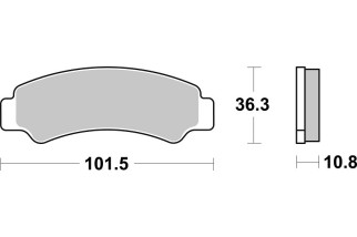 BRAKE PAD SINT/CAR OFF