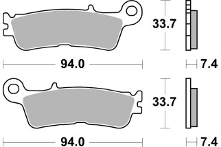 BRAKE PAD SINT/CAR OFF