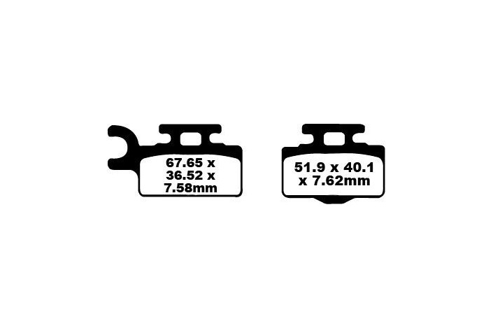 BRAKE PAD CARBON TT DIRT