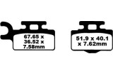 BRAKE PAD CARBON TT DIRT