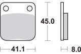 BRAKE PAD SINT/CAR OFF