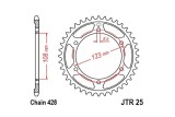 Couronne JT SPROCKETS acier standard 25 - 428