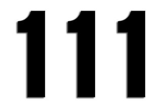 NUMBER 1 13X7CM BK