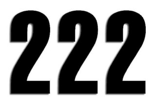 NUMBER 2 13X7CM BK