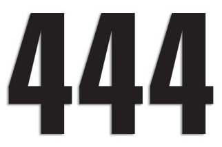 NUMBER 4 13X7CM BK