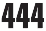 NUMBER 4 13X7CM BK