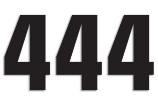 NUMBER 4 16X7.5CM BK