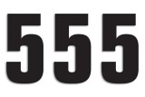 NUMBER 5 16X7.5CM BK