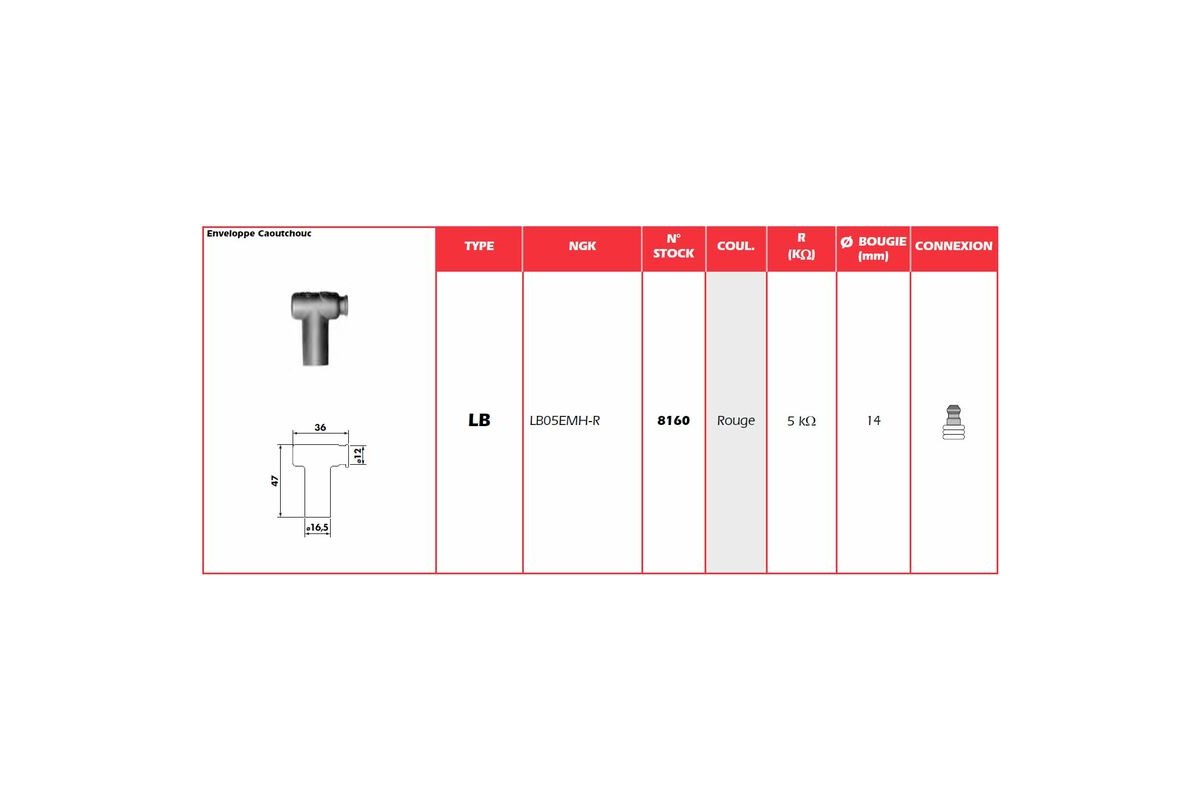 Anti-parasite NGK Rouge - LB05EMH-R