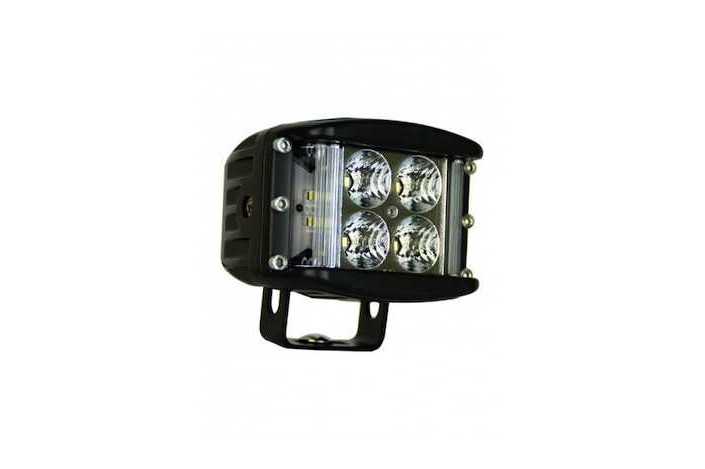 2" Phare LED carré flood 8,5cm - 3200 Lumen - Portée: 450m