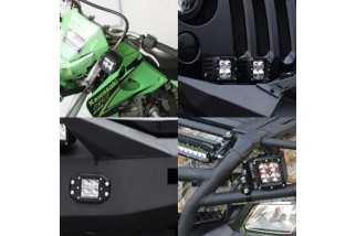 Phare LED carré 8,5 cm 3200 lm - Éclairage large off-road