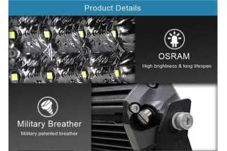 Barre LED incurvée 50" – 47 600 lm – Combo longue portée