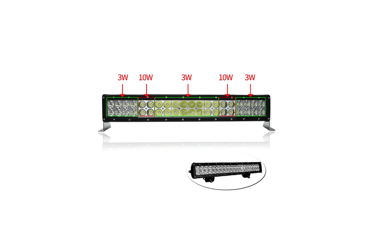 20" Barre LED hybride 55cm - 16400 Lumen