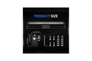 20" Barre LED hybride 55,76cm - 9520 Lumen - Portée: 554m