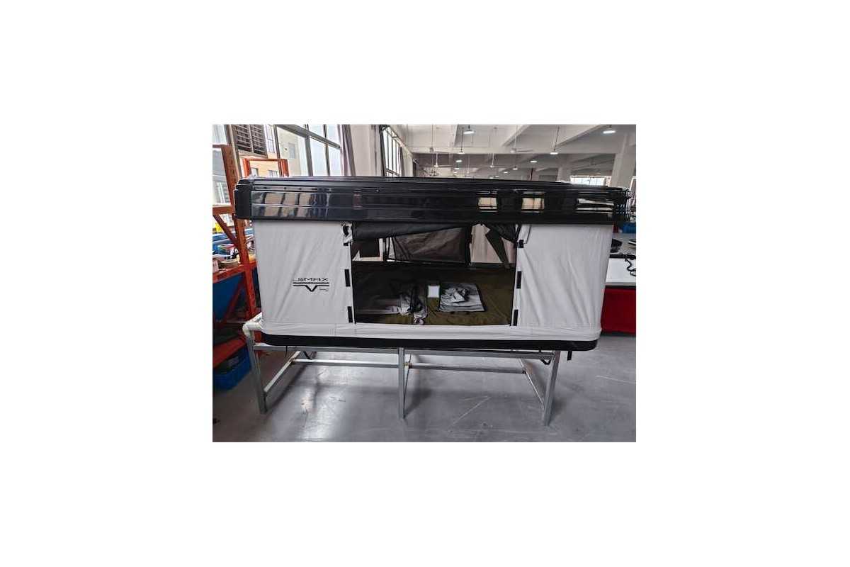 J&Max by JUNGLE - Tente de toit coque rigide en ABS- ouverture popup vertical et tissu couleur gris clair - 2/3 person | Achat