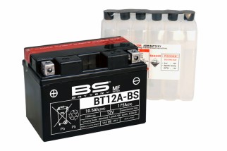 Batterie BS BATTERY sans entretien avec pack acide - BT12A-BS