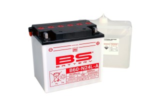 Batterie BS BATTERY Haute-performance avec pack acide - B60-N24L-A