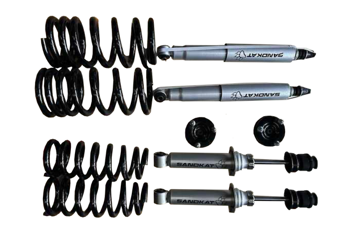 Kit Suspension Rehausse env. 5 cm - Mitsubishi Pajero Court Essence 2000+ - Charge +45kg/+150kg