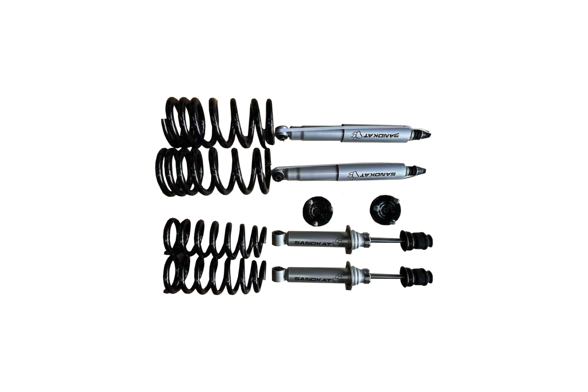 Kit Suspension Rehausse env. 5 cm - Mitsubishi Pajero Court Essence 2000+ - Charge +45kg/+150kg