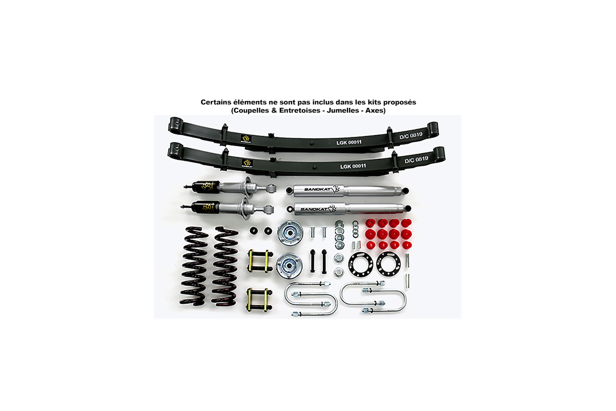 Kit Suspension Rehausse env. 5 cm - Pickup Nissan Navara D23/NP300 - Charge +50kg/+300kg