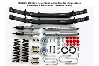 Kit Suspension Rehausse +5cm - Pickup Nissan Navara D23/NP300 - Charge +70kg/+300kg