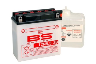 Batterie BS BATTERY conventionnelle avec pack acide - 12N5.5-3B