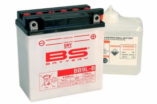 Batterie BS BATTERY Haute-performance avec pack acide - BB9L-B