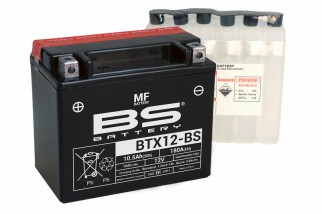 Batterie BS BATTERY sans entretien avec pack acide - BTX12-BS