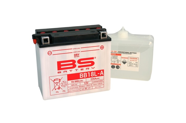 Batterie BS BATTERY Haute-performance avec pack acide - BB18L-A