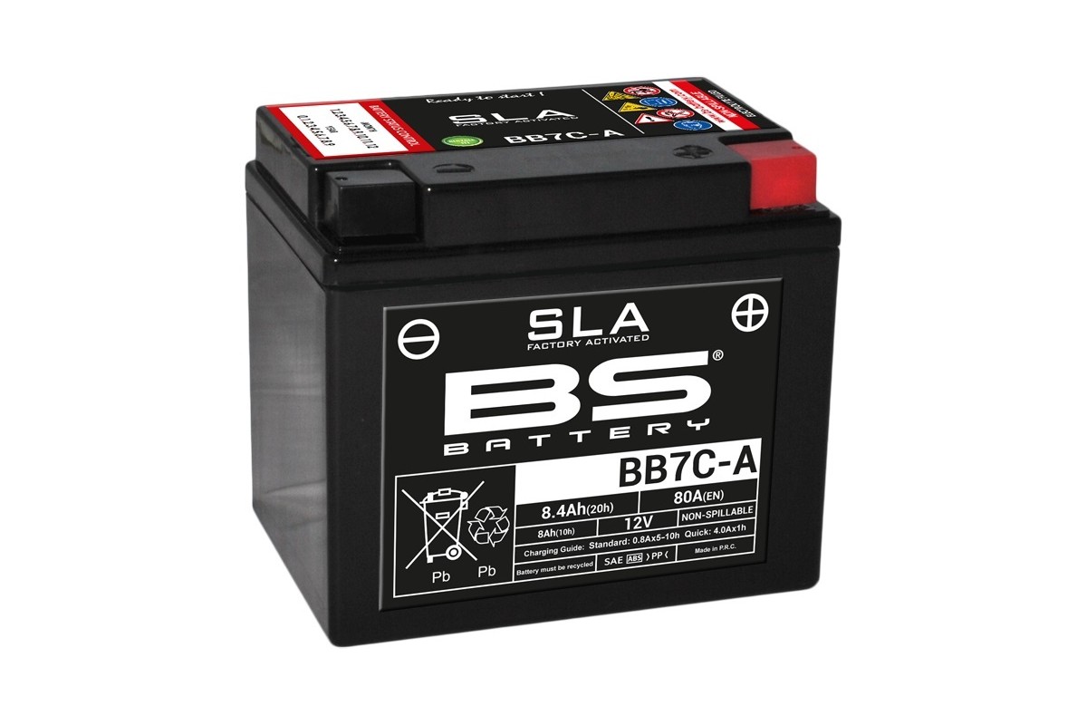 Batterie BS BATTERY SLA sans entretien activé usine - BB7C-A