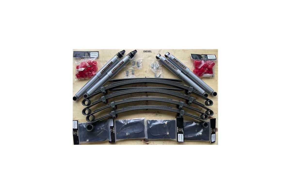 Kit Suspension Rehausse env. 5 cm - Suzuki Samuraï 410/413 (Sierra SL/LJ) - Diesel - Charge +50/100kg