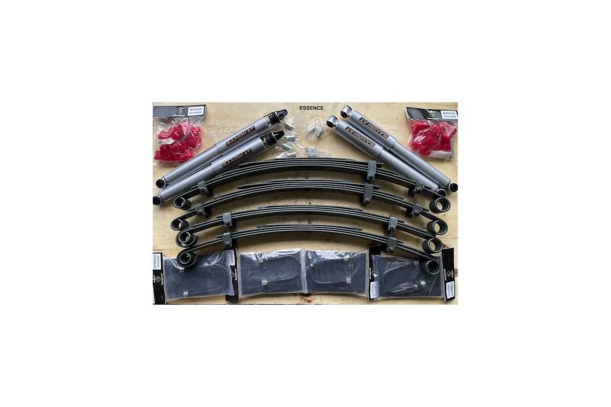 Kit Suspension Rehausse env. 5 cm - Suzuki Samuraï 410/413 (Sierra SL/LJ) - Essence - Charge +50/100kg