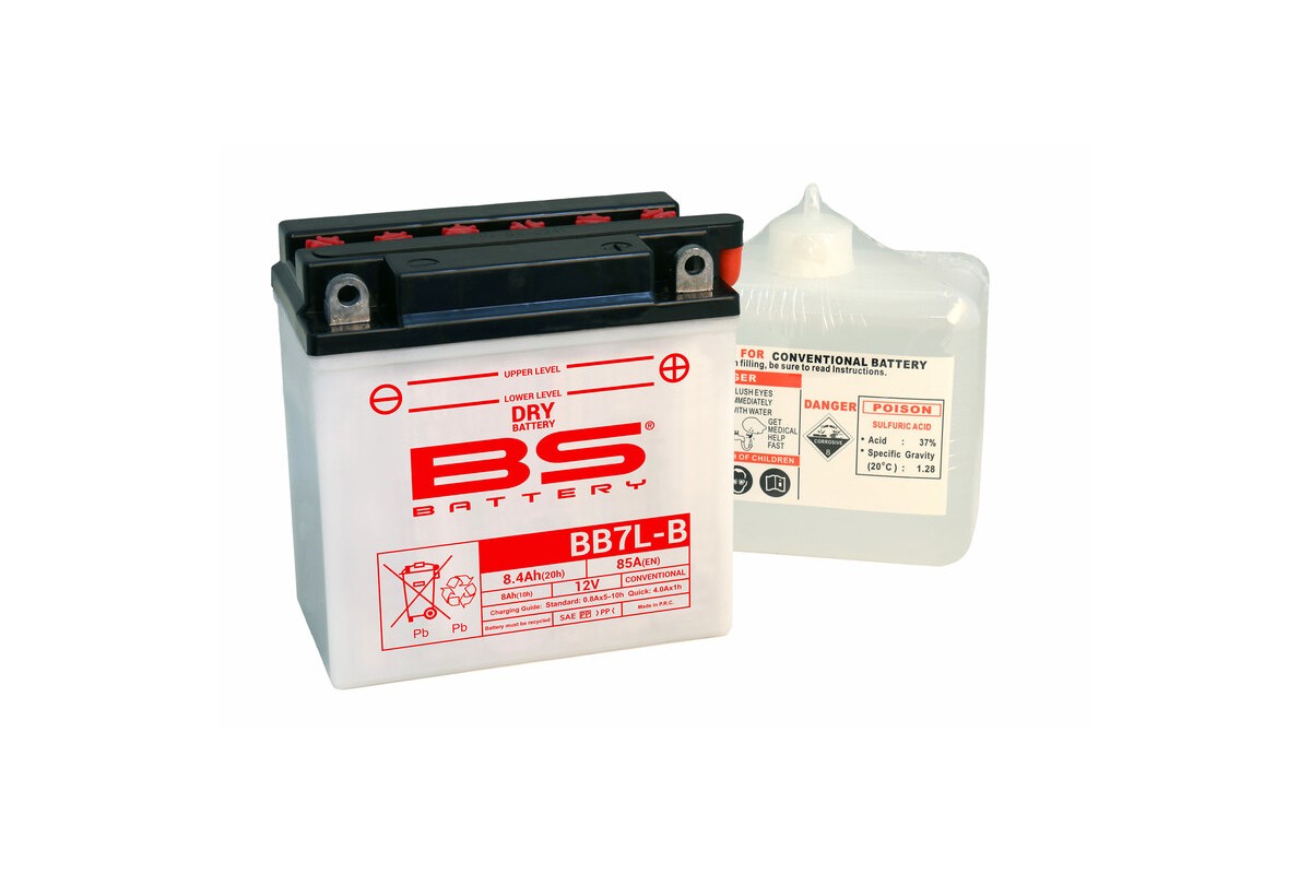 Batterie BS BATTERY Haute-performance avec pack acide - BB7L-B