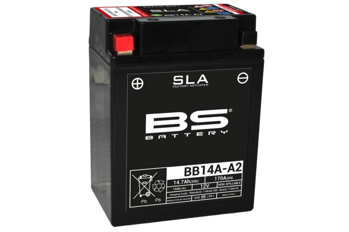 Batterie BS BATTERY SLA sans entretien activé usine - BB14A-A2