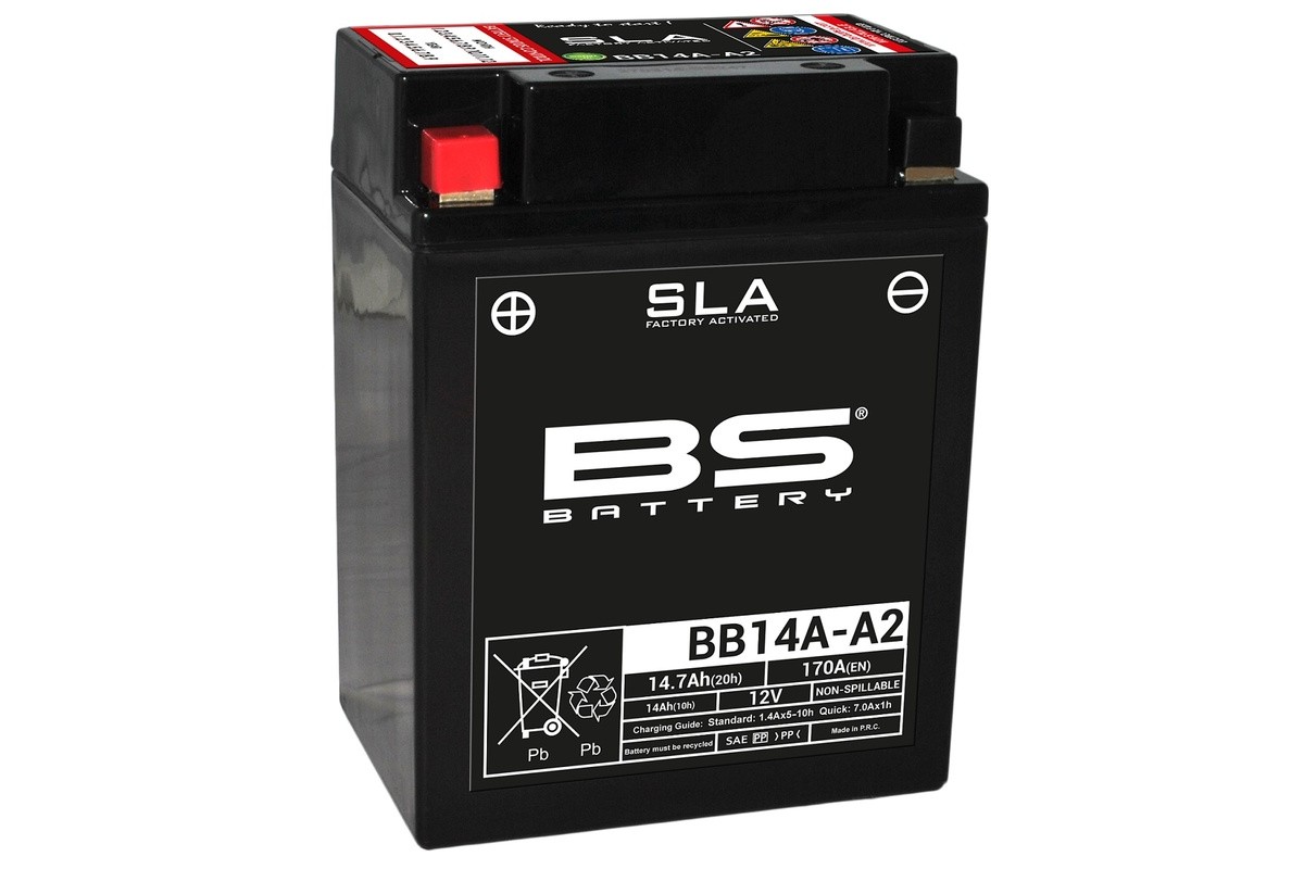 Batterie BS BATTERY SLA sans entretien activé usine - BB14A-A2